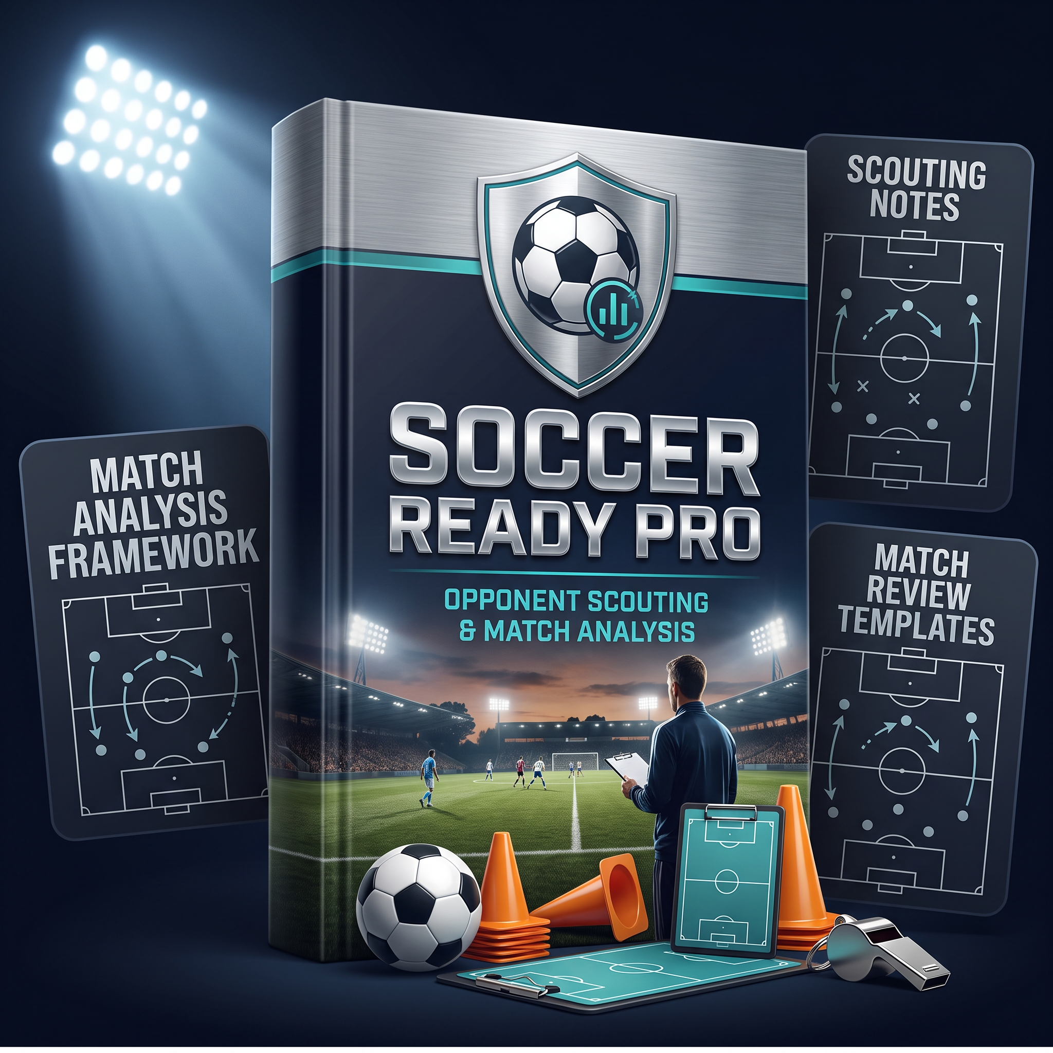 Soccer Ready PRO: Opponent Scouting and Match Analysis System product mockup