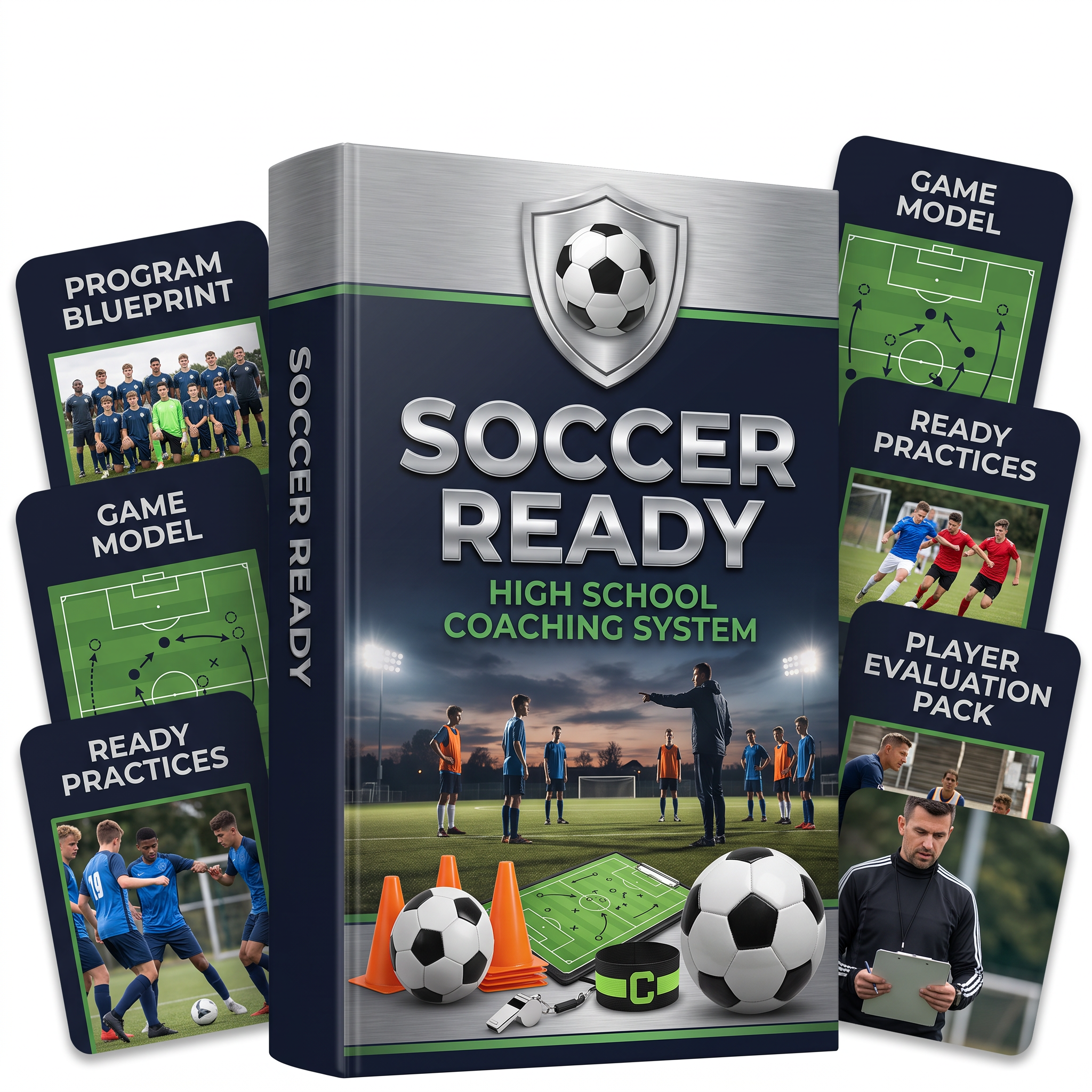 Soccer Ready: The Complete High School Soccer Coaching System product mockup